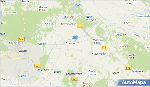 mapa Czermno Pasternik, Czermno Pasternik na mapie Targeo